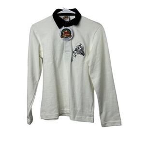 Barbarian Sports Long Sleeve White Rugby Shirt Women's Small Holy Grail Brewery